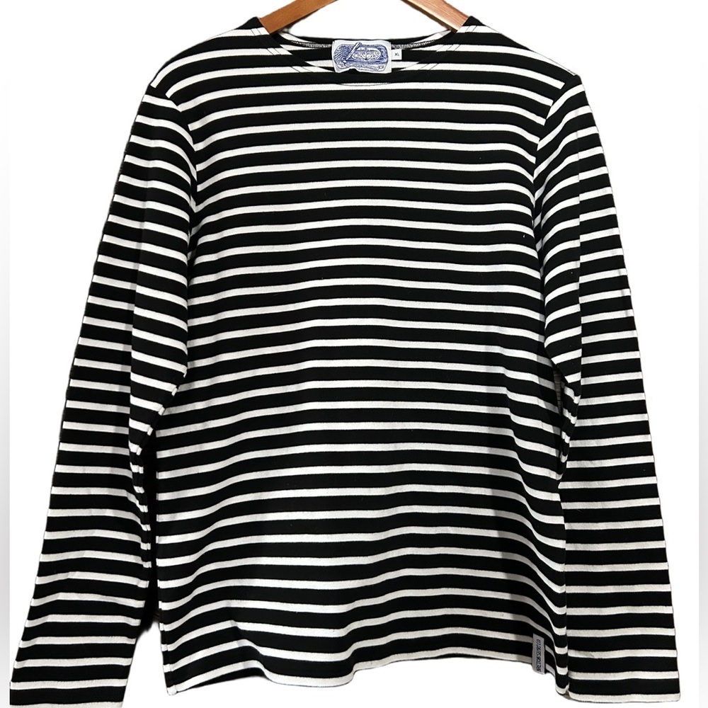 Black and White Striped Long Sleeve Shirt Size XL
